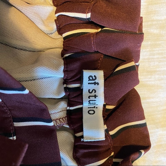 af studio stripe paperback waist trouser pants - Picture 7 of 8